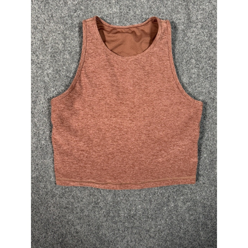 Vuori Elevation Plyo Tank Women's Medium Rust Heather Built In Bra Yoga Top